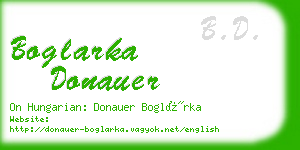 boglarka donauer business card